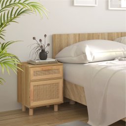 Noptiera, maro, lemn masiv de pin si ratan natural GartenMobel Dekor