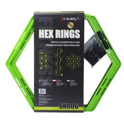 Set 6 cercuri hexagonale pentru coordonare si agilitate HMS SKR06