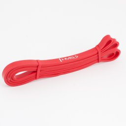 Banda elastica fitness HMS GU05 rosie, rezistenta 6.8-15.88 kg, 208 cm