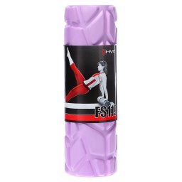 Cilindru de masaj HMS FS119 mov, 30 cm, pentru recuperare musculara si yoga