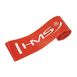 Banda elastica fitness HMS GU04 rosie, rezistenta 9-16 kg, 60 cm
