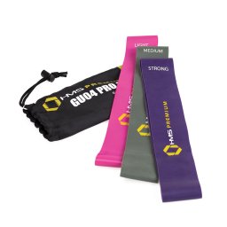 Set benzi elastice fitness HMS GU04 PRO, 3 niveluri de rezistenta