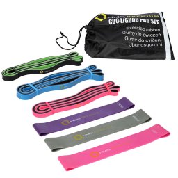 Set 6 benzi elastice fitness HMS GU04 & GU06 PRO, rezistente variate