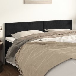 Tablie de pat 180 cm, catifea neagra, reglabila, pentru dormitor