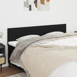 Tablie de pat tapitata neagra 160 cm, reglabila, textil, vidaXL