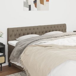 Tablie de pat tapitata gri taupe 180 cm, reglabila, textil, vidaXL