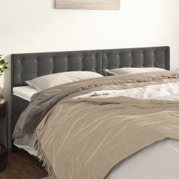 Tablie de pat din catifea gri închis, 180 cm, reglabila, vidaXL