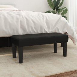 Banca, negru, 70x30x30 cm, piele ecologica GartenMobel Dekor