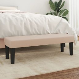 Banca, cappuccino, 100x30x30 cm, piele ecologica GartenMobel Dekor