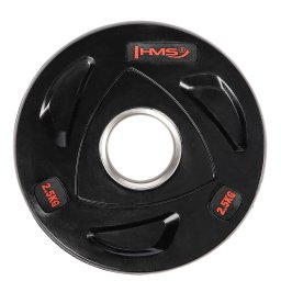 Disc olimpic cauciucat HMS TOX02, 2,5 kg, 51 mm, cu 3 manere