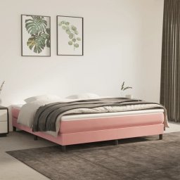 Saltea cu arcuri buzunar, fermitate medie, roz, 160x200x20 cm, catifea GartenMobel Dekor