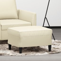 Taburet, crem, 60x50x41 cm, piele ecologica GartenMobel Dekor
