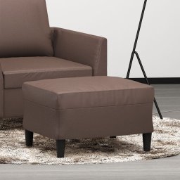 Taburet, maro, 60x50x41 cm, piele ecologica GartenMobel Dekor