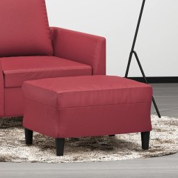 Taburet, rosu vin, 60x50x41 cm, piele ecologica GartenMobel Dekor