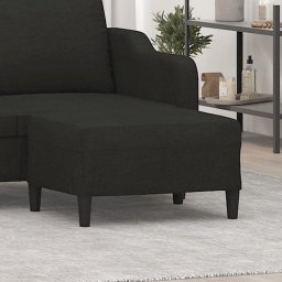 Taburet, negru, 70x55x41 cm, material textil GartenMobel Dekor