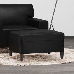 Taburet, negru, 70x55x41 cm, piele ecologica GartenMobel Dekor