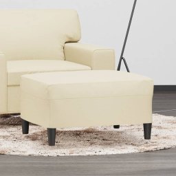 Taburet, crem, 70x55x41 cm, piele ecologica GartenMobel Dekor