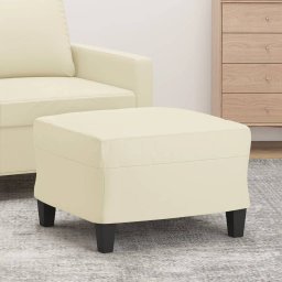 Taburet, crem, 60x50x41 cm, piele ecologica GartenMobel Dekor