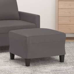 Taburet, gri, 60x50x41 cm, piele ecologica GartenMobel Dekor