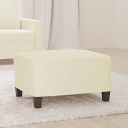 Taburet, crem, 70x55x41 cm, piele ecologica GartenMobel Dekor