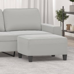 Taburet, gri deschis, 70x55x41 cm, microfibra GartenMobel Dekor