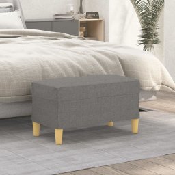 Banca, gri închis, 70x35x41 cm, textil GartenMobel Dekor