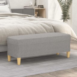 Banca, gri deschis, 100x35x41 cm, textil GartenMobel Dekor