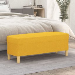 Banca, galben deschis, 100x35x41 cm, textil GartenMobel Dekor