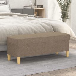 Banca, gri taupe, 100x35x41 cm, textil GartenMobel Dekor