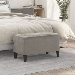 Banca, gri deschis, 70x35x41 cm, catifea GartenMobel Dekor