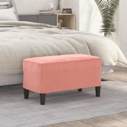 Banca, roz, 70x35x41 cm, catifea GartenMobel Dekor