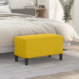 Banca, galben, 70x35x41 cm, catifea GartenMobel Dekor