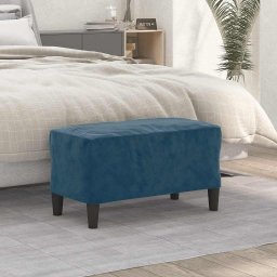 Banca, albastru, 70x35x41 cm, catifea GartenMobel Dekor