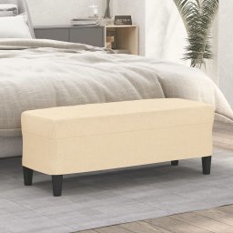 Banca, crem, 100x35x41 cm, textil GartenMobel Dekor