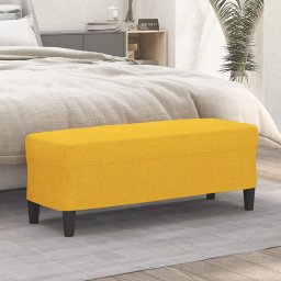 Banca, galben deschis, 100x35x41 cm, textil GartenMobel Dekor