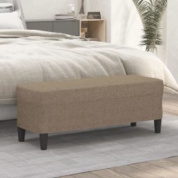 Banca, gri taupe, 100x35x41 cm, textil GartenMobel Dekor