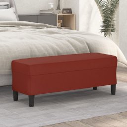 Banca, rosu vin, 100x35x41 cm, piele ecologica GartenMobel Dekor