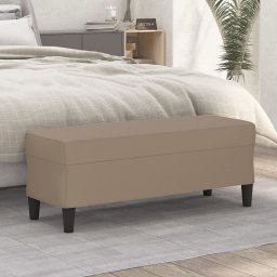 Banca, cappuccino , 100x35x41 cm, piele ecologica GartenMobel Dekor
