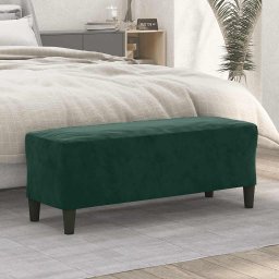 Banca, verde închis, 100x35x41 cm, catifea GartenMobel Dekor