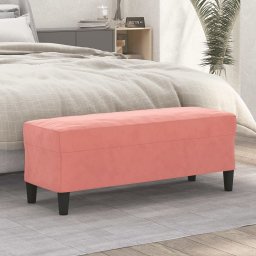 Banca, roz, 100x35x41 cm, catifea GartenMobel Dekor