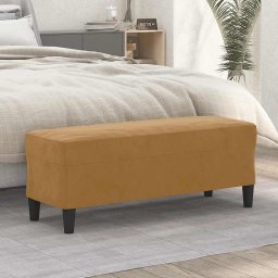 Banca, maro, 100x35x41 cm, catifea GartenMobel Dekor