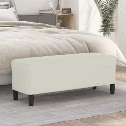 Banca, crem, 100x35x41 cm, catifea GartenMobel Dekor