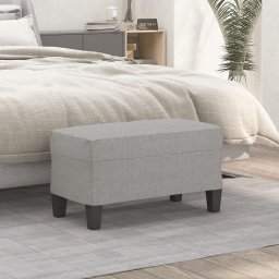 Banca, gri deschis, 70x35x41 cm, textil GartenMobel Dekor