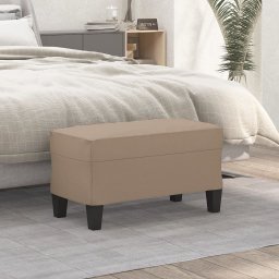 Banca, cappuccino, 70x35x41 cm, piele ecologica GartenMobel Dekor