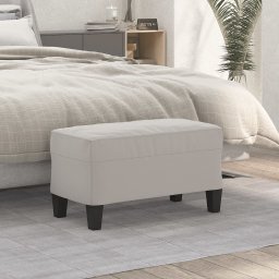 Banca, gri deschis, 70x35x41 cm, microfibra GartenMobel Dekor