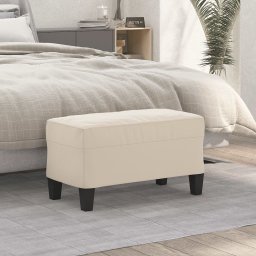 Banca, crem, 70x35x41 cm, tesatura microfibra GartenMobel Dekor