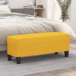 Banca, galben deschis, 100x35x41 cm, textil GartenMobel Dekor