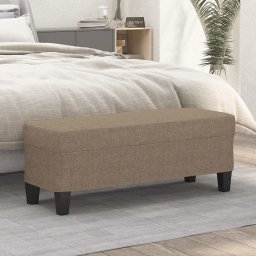 Banca, gri taupe, 100x35x41 cm, textil GartenMobel Dekor