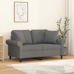 Perne decorative, 2 buc., gri închis, 40x40 cm, textil GartenMobel Dekor