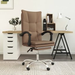 Fotoliu de birou rabatabil, maro, textil GartenMobel Dekor